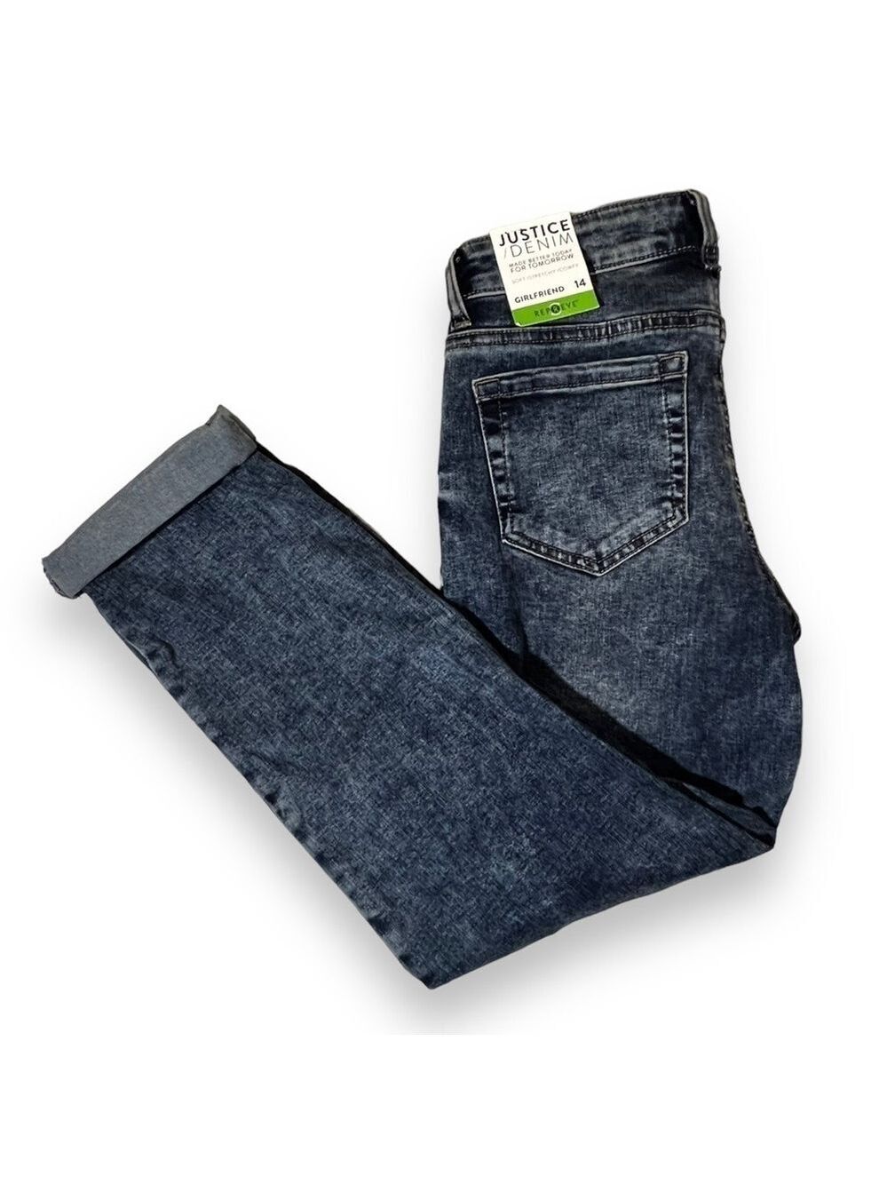 JUSTICE Girls Girlfriend Jeans Dark Wash Size 14